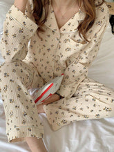 Autumn 2 Pieces Loose Pajama Set Womens Lingerie